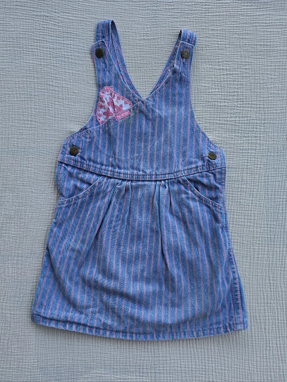 Vintage 80s/ 90s OshKosh B'Gosh Striped Dress Overalls
